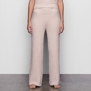 Skims cozy knitwear set, size S, color stone
